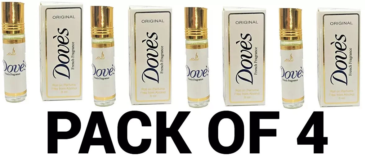 Dove Soap unisex perfume body oil 0.27 OZ pack of 4 Original