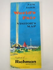 1965 New York World's Fair Visitor's Map Richman Brothers Brochure Color