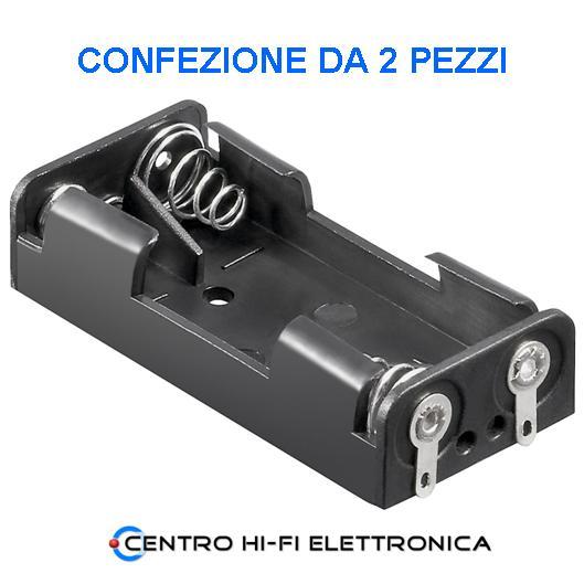 Portabatterie x 2 Ministilo AAA con terminale a saldare