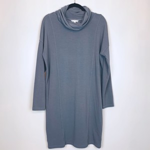 cowl neck knit dress