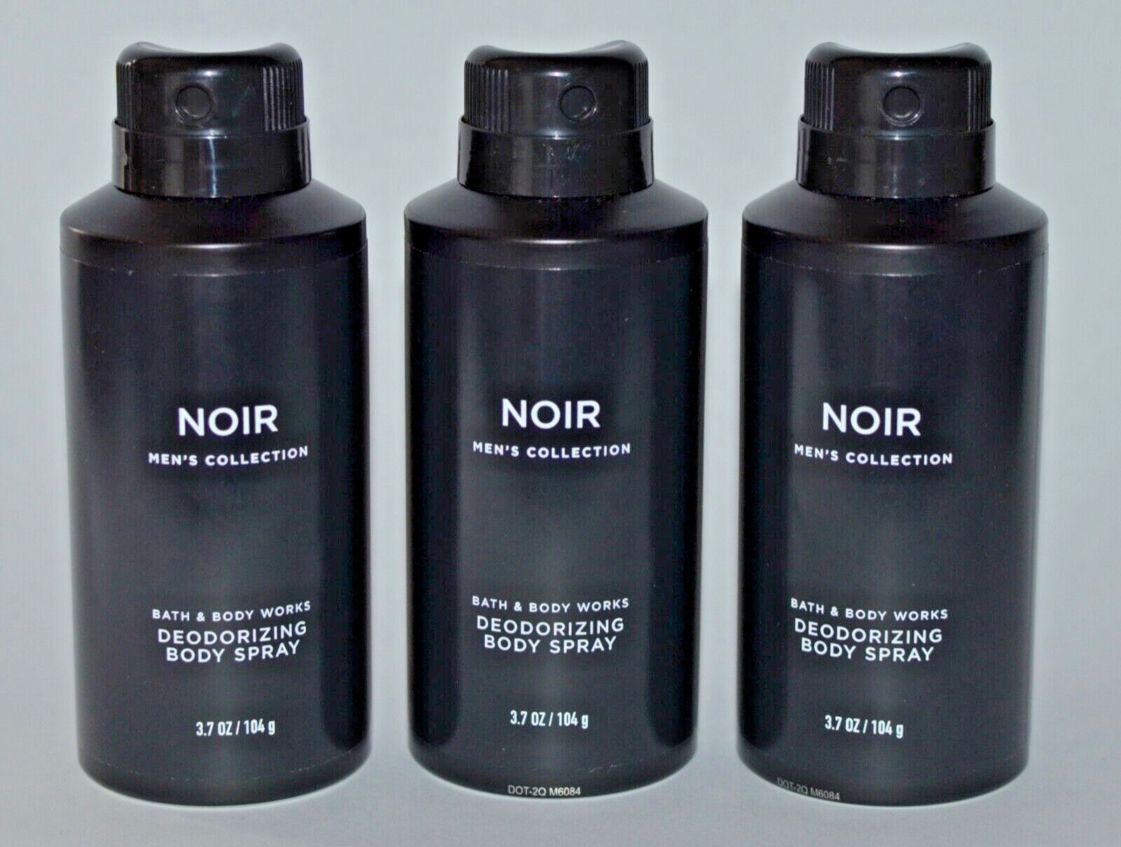 BATH AND BODY WORKS NOIR BODY SPRAY FOR MEN 3.7 FL OZ (SET OF 3)