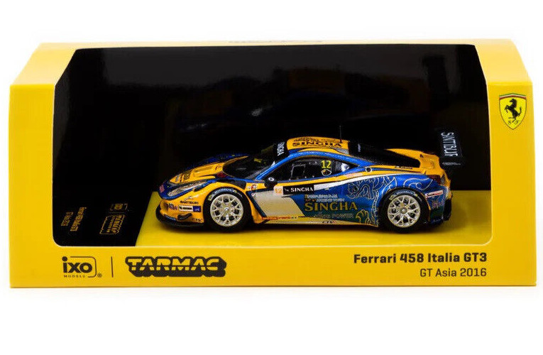 Tarmac Works HOBBY64 Ferrari 458 Italia GT3 - 2016 GT Asia, изготовленный на заказ автомобиль в масштабе 1:64