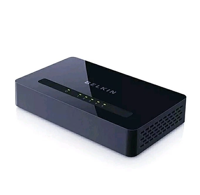 Belkin 5-Port 10/100 Mbps Wired Network Ethernet Switch F4G0500 New Sealed  - Image 2 of 4