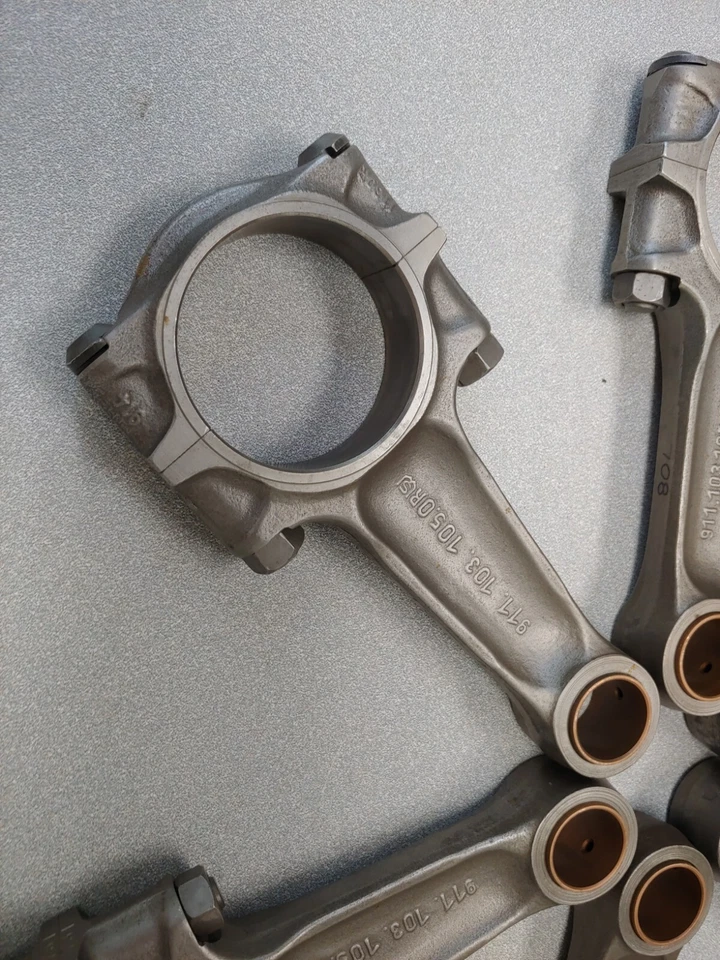 JUEGO DE 6 BIELAS ORIGINALES PORSCHE 911 930 1972-77 710g #8 usadas a juego Foto 2 de 4