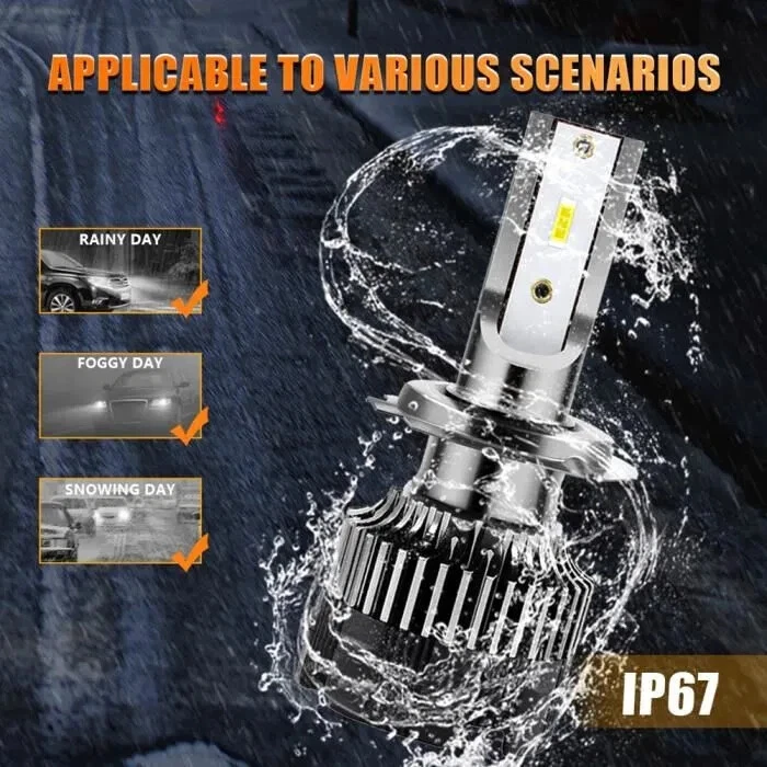 Bombilla LED H4 Faro 120W 20000LM 6500K Muy brillante CSP Impermeable - Imagen 4 de 4