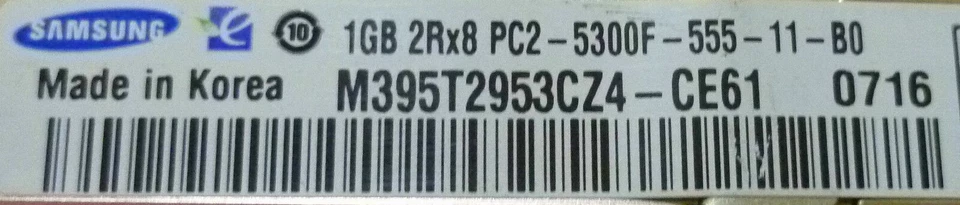 HP 4GB Kit 4x1GB 2Rx8 PC2-5300F DDR2-667MHz FB DIMM ECC Server Memory RAM - Image 4 of 4