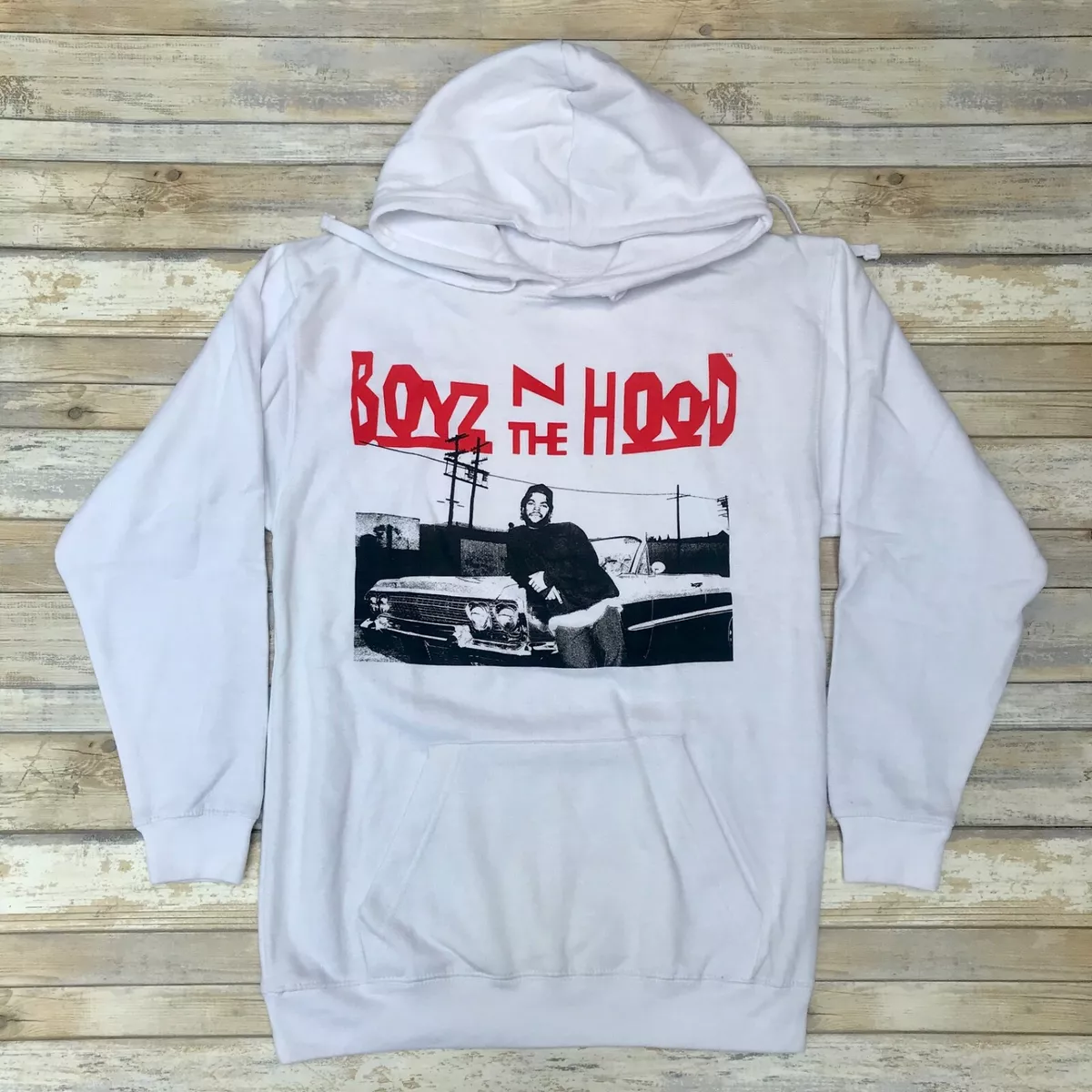 New Ice Cube Boyz N The Hood White Hoodie Sweatshirt Men s Size Small