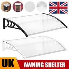 Front Door Canopy Porch Rain Protector Awning Lean-To Roof Shelter 80x120cm UK