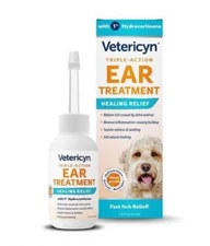 Vetericyn Triple Action Ear Treatment with 1% Hydrocortisone, 1.5oz