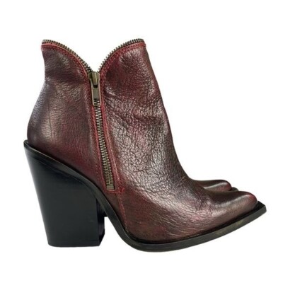 Jeffrey Campbell Leather Western Cowboy Boots Womens Size EU37 US6.5