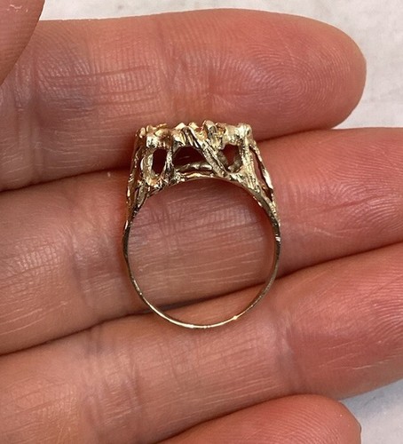 Vintage 14K Gold 1865 Mexico Empire Of Maximilano Coin Ring Size 5 - Picture 5 of 21