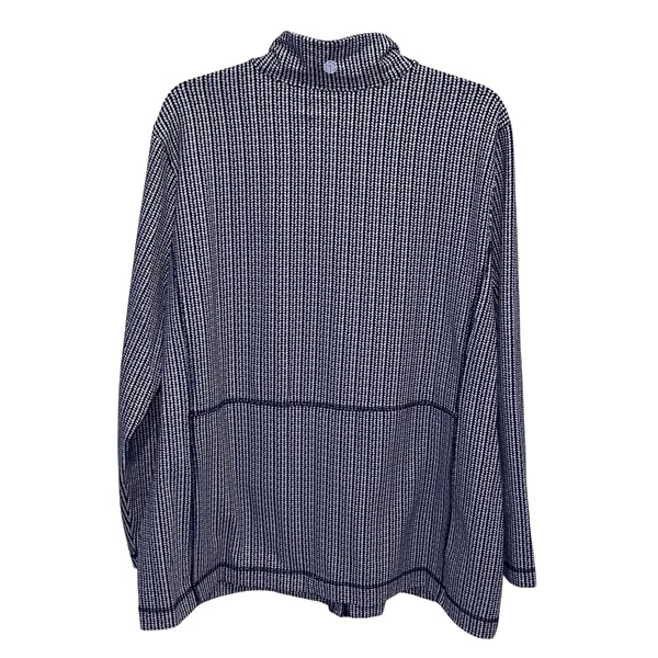 Chaqueta geométrica con cremallera completa T By Talbots para mujer azul blanco talla 2X Plus Foto 3 de 4