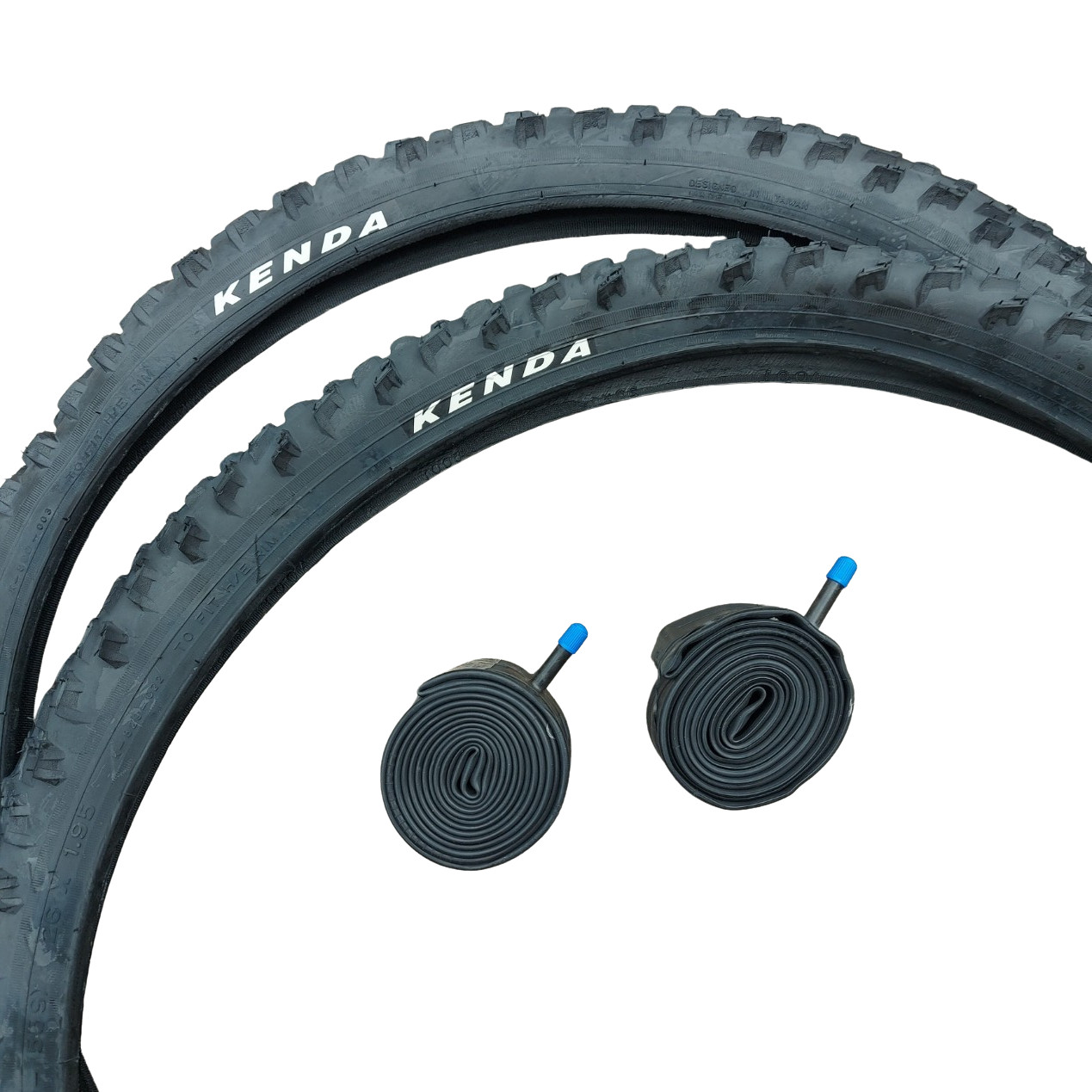 Kenda Tyres & Inner Tubes Bundle – 2x MTB 26×1.95″ (Pair of Tyres + Tubes)