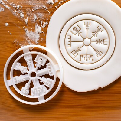 Runic Compass Vegvisir Cookie Cutter - Magic Stave wedding love viking norse