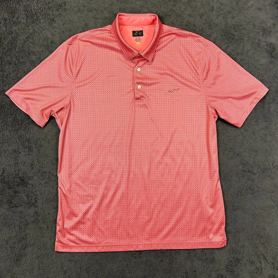 Lote Polo Greg Norman Play Dry Golf Azul Rojo Coral Para Hombres XL Rendimiento Foto 3 de 4