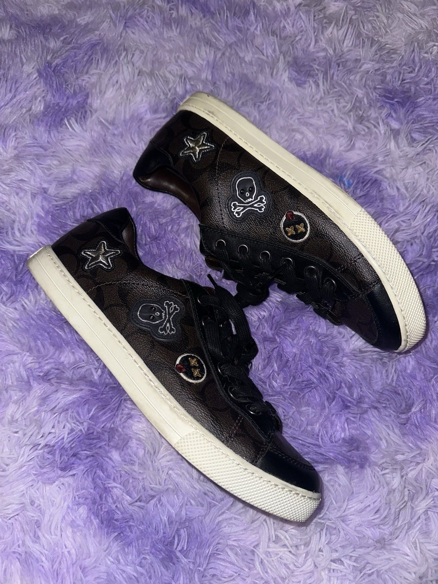 Coach Brown Classic Leather Porter Patchwork Signature Sneaker Luxury Shoes 10M View 3