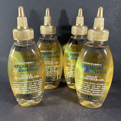 OGX Argan Oil Of Morocco Miracle IN-SHOWER Oil Hydrate Repair 4 Oz Lot of 4