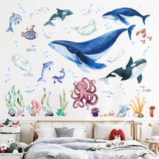 Decorative Fish Wall Stickers for Kids and Toddlers, Ocean Themed Under The Sea
