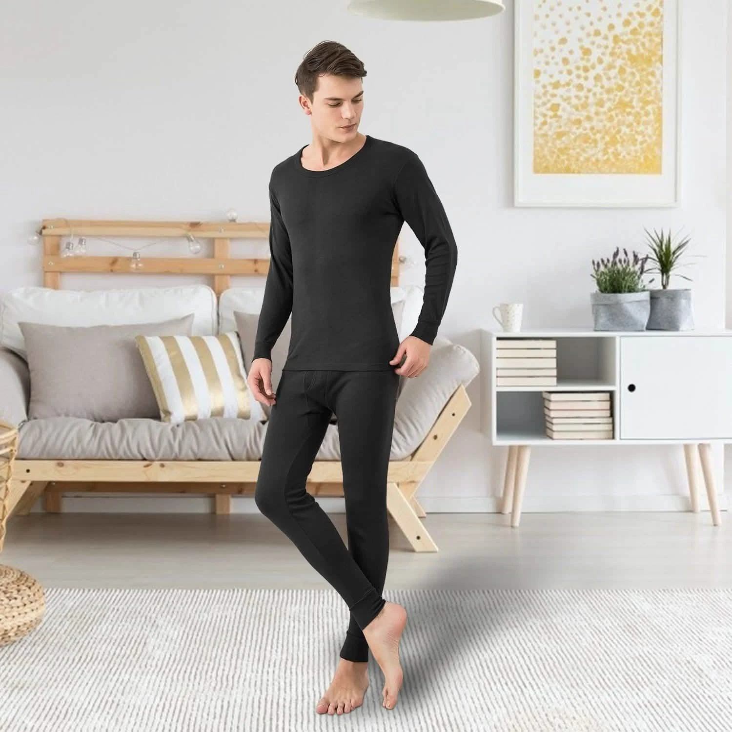Men Thermal Underwear Set - Long Johns Pants and Long Sleeve
Opens in a new window or tab