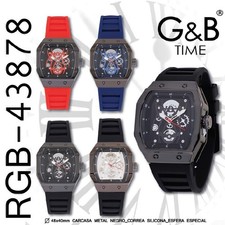 G&B Mens Sport Analogue Watch Rubber Strap Qu...