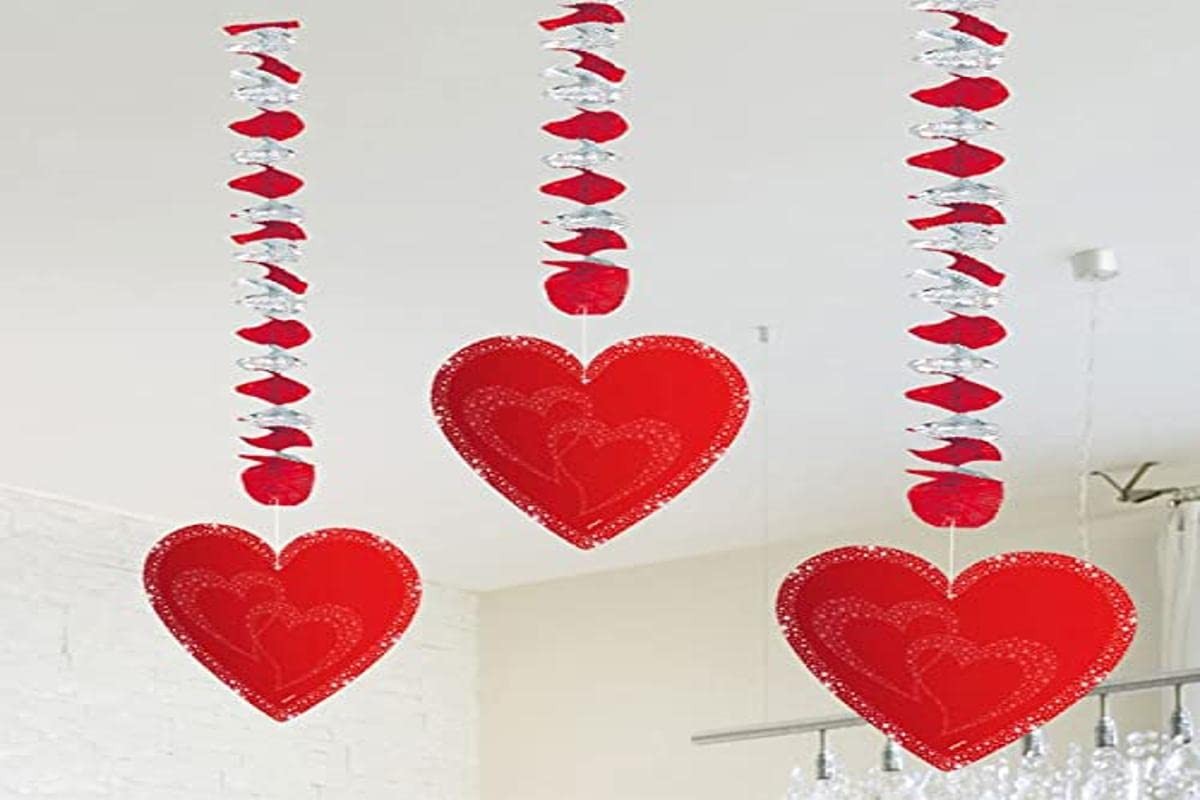 Folat 24454 Hangers Hearts, Red