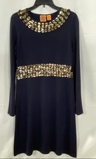 Tory Burch Women's Blue Sequin Accent Dress M
