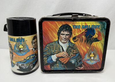 Vintage 1981 The Fall Guy Metal Lunchbox And Thermos Set Aladdin Industries