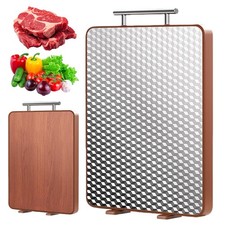 Tagliere Bifacciale Tagliere In Legno Da Cucina In Acciaio Inox Doppia