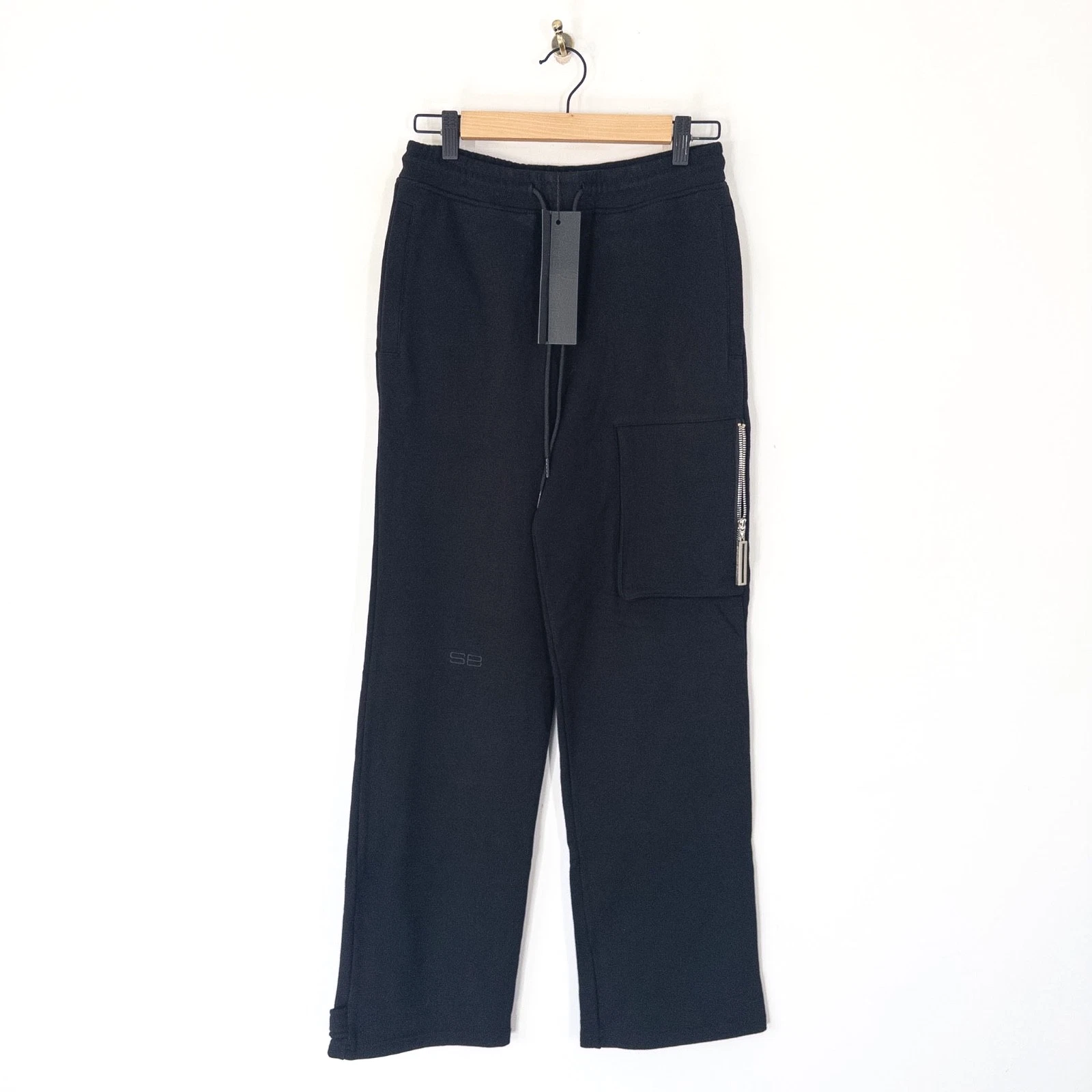 Spencer Badu Black Cargo Sweatpantss Joggers Size XS NEW