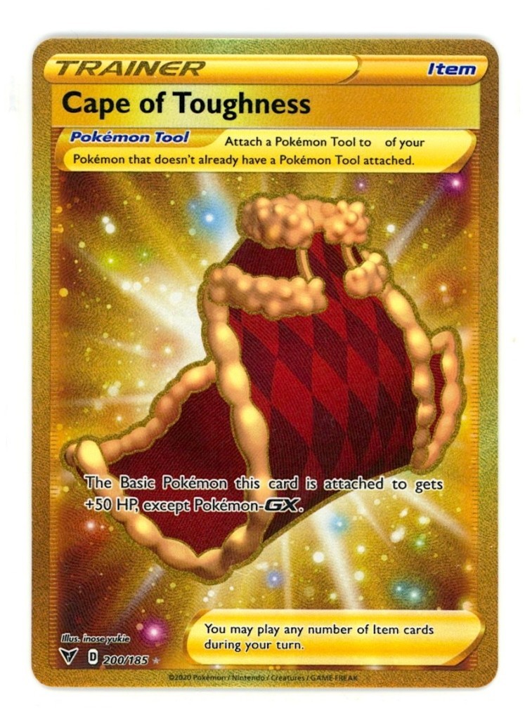 2019 Pokemon Vivid Voltage Cape of Toughness 200/185 (NM) Trainer Secret Rare EN