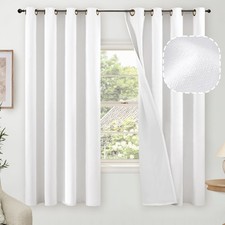 Blackout Curtains for Bedroom 63 Inch Length 2 Panels Set, Thermal Insulated