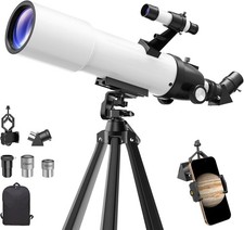 90MM Telescope for Adults and Kids 8 : 150X High Powered Astronomical White