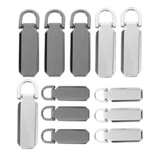 12 Pcs Replacement Metal Zipper Adjustable Repair Detachable Pullers