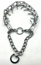 Heavy Duty Prong Dog Training Polished Silver Pinch Collar, Adjustable, XXL/3X