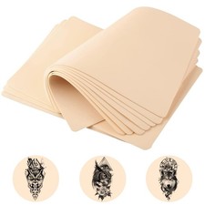 Fake Tattoo Skin 10Pcs Practice Skin Double Sides 7.4x5.6 Inches for Beginners