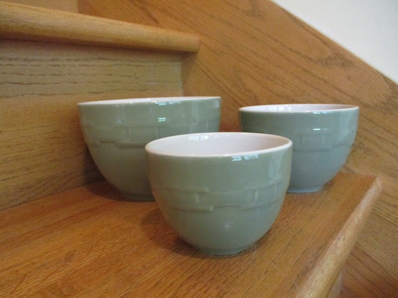 Longaberger Sage Bowl Set 3 Nested green handy sizes nib *shipping included!*