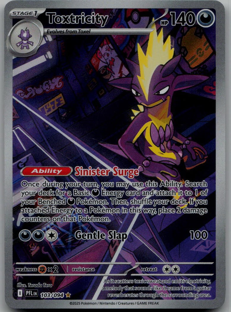 Toxtricity Holo 103/094 Illustration Rare Phantasmal Flames LP Pokemon