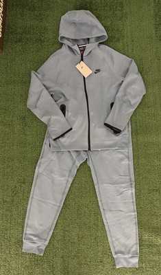 Nike Tech Sweatsuit Blue Mens Size Medium Jacket & Pants Set