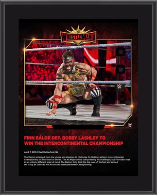 Finn BÃ¡lor World Wrestling Entertainment 10.5'' x 13'' WrestleMania 35 Plaque