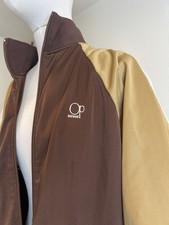 Retro 2000?s OP Tan, Brown & White Track Jacket XL Full Zip