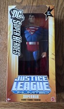 NEW DC SUPERMAN JUSTICE LEAGUE UNLIMITED FIGURE 10" SILVER LOGO  BELT 2005 NEW