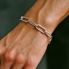 Paper Clip Bracelet - Surgical Stainless Steel - Lobster Claw Clasp