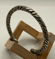 Antique North African Berber Tribe Moroccan Twisted Tension Bangle Bracelet