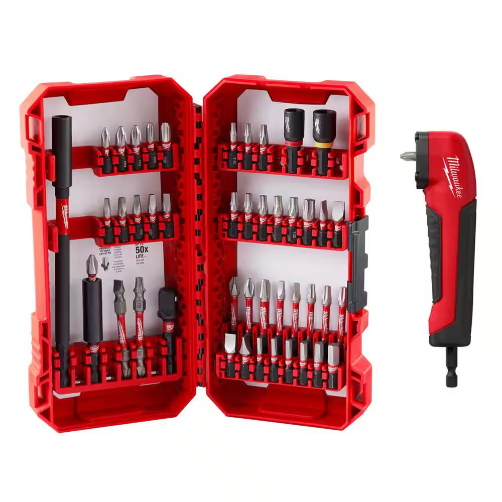 SHOCKWAVE Impact Duty Alloy Steel Screw Driver Bit Set (45-Piece) W/ SHOCKWAVE R
