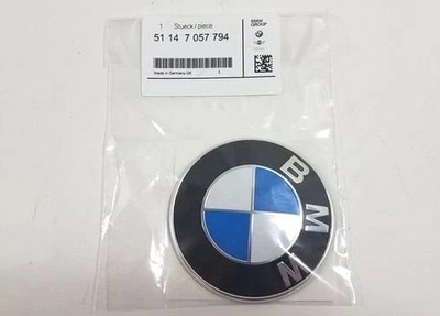 BMW Original Logo 51147057794 Ø 82 mm 2Loch Plakette Hecklappe  NEU