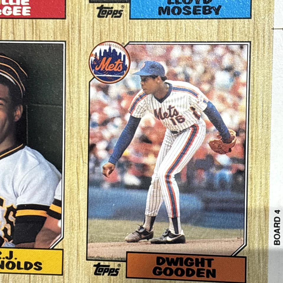 1987 Topps бейсбол необрезанный лист 132 карты Джордж Бретт Реджи Джексон HOF +++ - Изображение 3 из 4