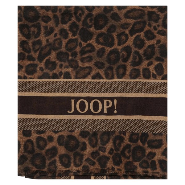 Joop! Damen Schal - Amanda, Tuch, Leopardenmuster, Modal Schwarz/Braun One Size-image