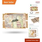 1500-Piece Wooden Jigsaw Puzzle Board with Drawers Spin Lazy Susan Table for ...