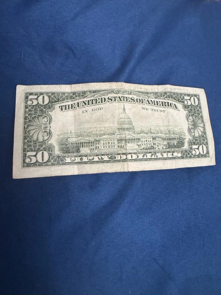 1985 Series $ 50 Dollar Bill, Federal Reserve Note - Image 2 of 2