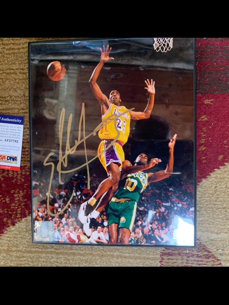 Eddie Jones Photo Photograph AUTO SIGNED Autograph PSA/DNA Basketball NBA FRAME view 4
